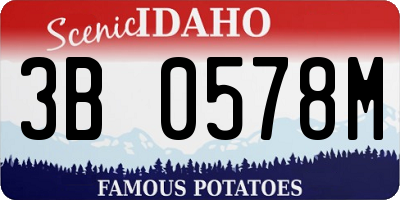 ID license plate 3B0578M