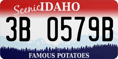 ID license plate 3B0579B