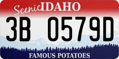 ID license plate 3B0579D