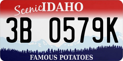 ID license plate 3B0579K