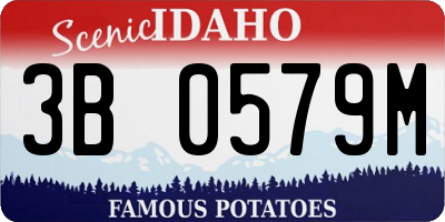 ID license plate 3B0579M