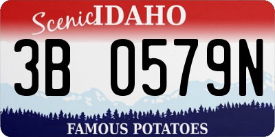 ID license plate 3B0579N