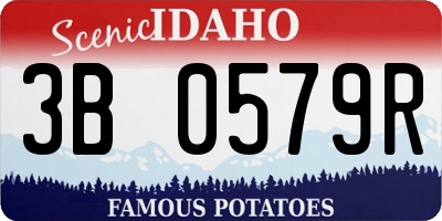 ID license plate 3B0579R
