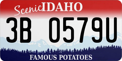 ID license plate 3B0579U