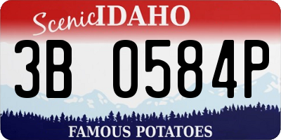 ID license plate 3B0584P