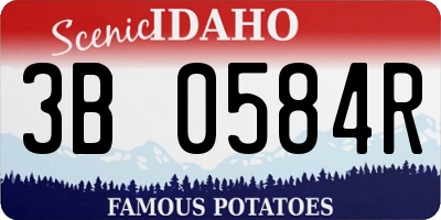 ID license plate 3B0584R