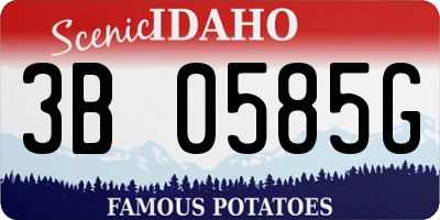 ID license plate 3B0585G