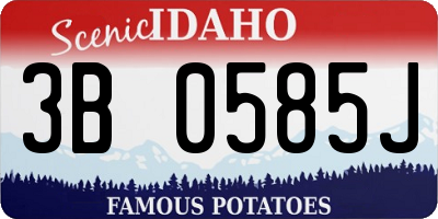 ID license plate 3B0585J