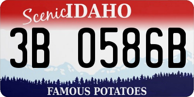 ID license plate 3B0586B