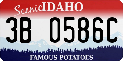 ID license plate 3B0586C
