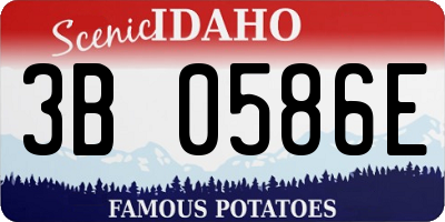 ID license plate 3B0586E