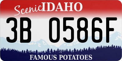 ID license plate 3B0586F