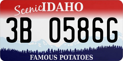 ID license plate 3B0586G
