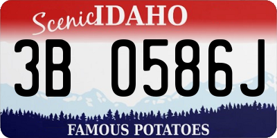 ID license plate 3B0586J