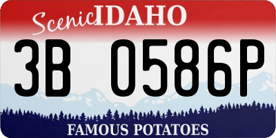 ID license plate 3B0586P