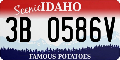 ID license plate 3B0586V