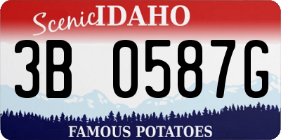 ID license plate 3B0587G