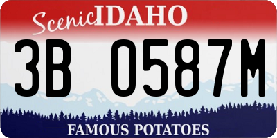 ID license plate 3B0587M