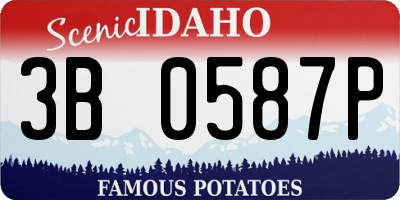 ID license plate 3B0587P