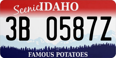 ID license plate 3B0587Z