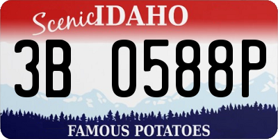 ID license plate 3B0588P