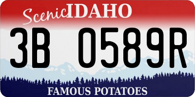 ID license plate 3B0589R