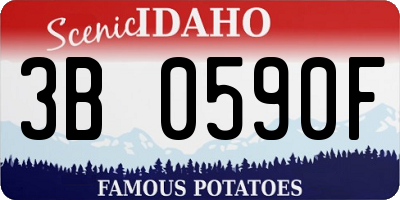 ID license plate 3B0590F