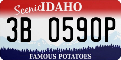 ID license plate 3B0590P