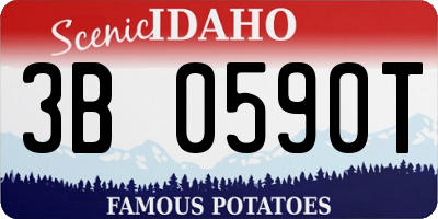 ID license plate 3B0590T