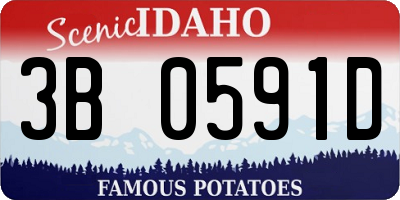 ID license plate 3B0591D