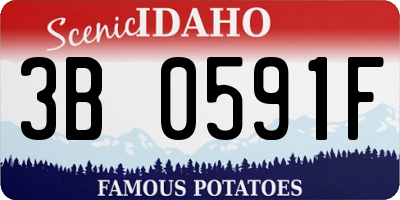 ID license plate 3B0591F