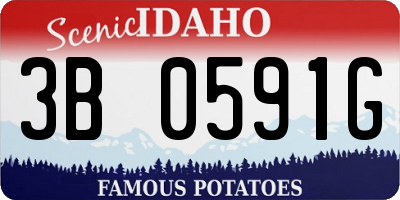 ID license plate 3B0591G