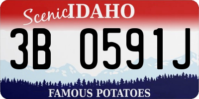 ID license plate 3B0591J