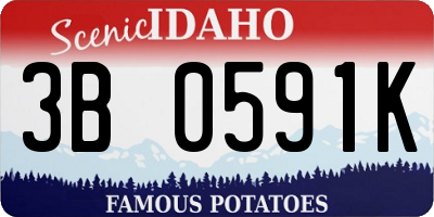 ID license plate 3B0591K