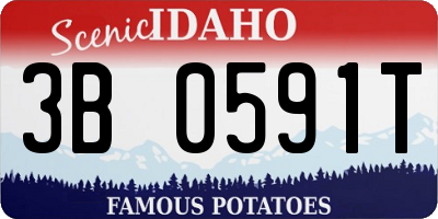 ID license plate 3B0591T