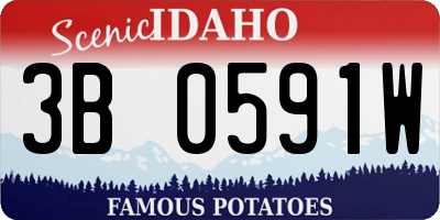 ID license plate 3B0591W