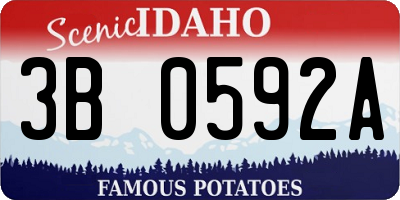 ID license plate 3B0592A