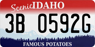 ID license plate 3B0592G