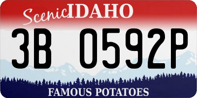 ID license plate 3B0592P