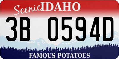 ID license plate 3B0594D