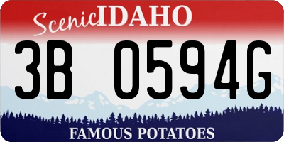 ID license plate 3B0594G