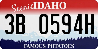 ID license plate 3B0594H