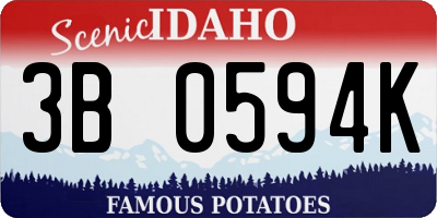 ID license plate 3B0594K