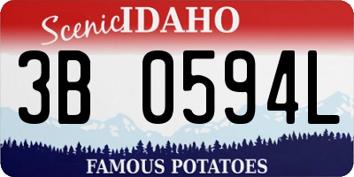ID license plate 3B0594L