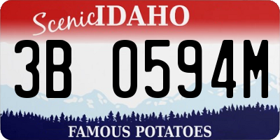 ID license plate 3B0594M