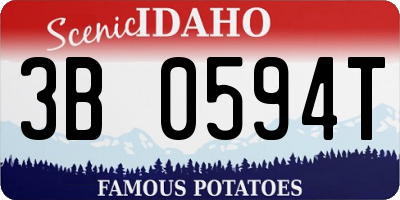 ID license plate 3B0594T
