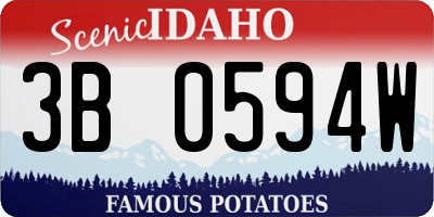 ID license plate 3B0594W