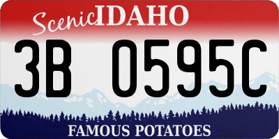 ID license plate 3B0595C