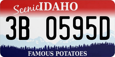 ID license plate 3B0595D
