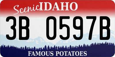 ID license plate 3B0597B